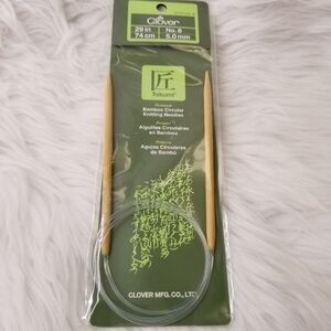 Clover Bamboo Circular Knitting Needles 29”‎ 5mm No. 8